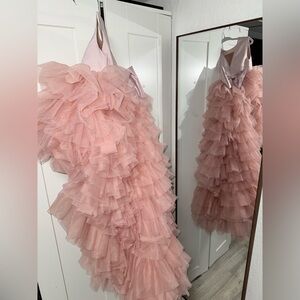 Pink Ruffled Kids Dress